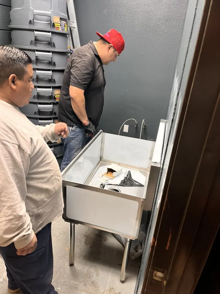 Commercial plumbing and sink installation in Glendale